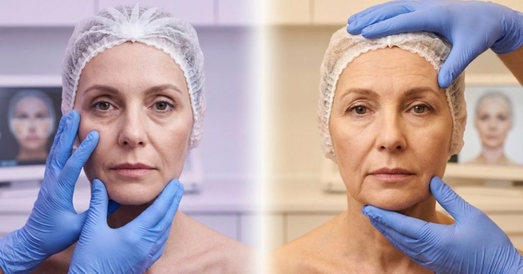 orta yuz germe ile tam yuz germe farki