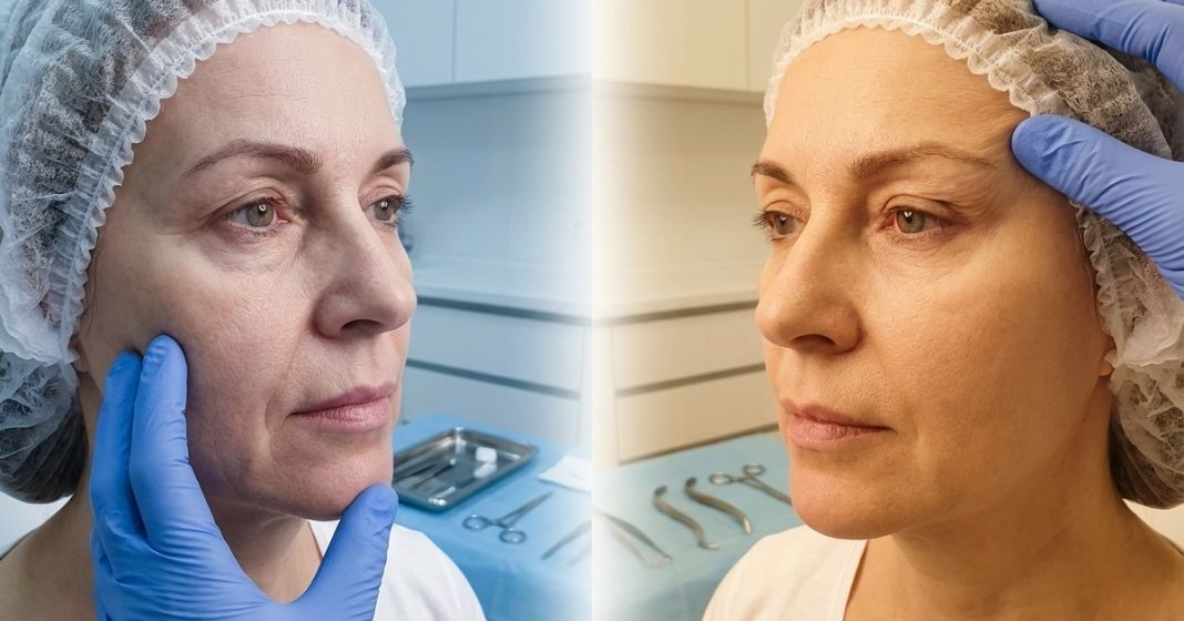 orta yuz germe ve temporal lift farki